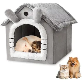 Comparer les prix de Maison Chat Grotte Coussin Amovible Niche Chien Intérieur Petit Moyen Confort Détente