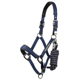 Comparer les prix de Licol nylon pour cheval Premier Equine Corda - Bleu - Full