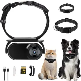 Meilleurs prix pour Collier caméra pour chat avec caméra pour animaux de compagnie comprenant des clips de fixation pour chiens et chats.