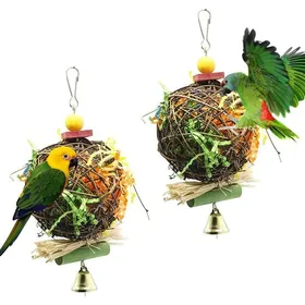Meilleurs prix pour Lot de 2 jouets en rotin naturel pour perroquet perruche cacatoès