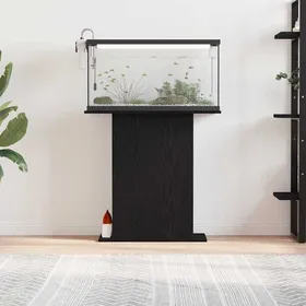 Comparer les prix de (71141)NEUFSupport daquarium Chêne noir 75x36x725cm - Bois dingénierie - Design minimaliste - grand espace de rangement
