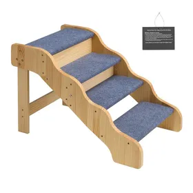 Comparer les prix de Escalier en Bois à 4 Marches pour Animaux-Duoku-Adapté aux Chiens et Chats Jusquà 68 kg-Surface Antidérapan