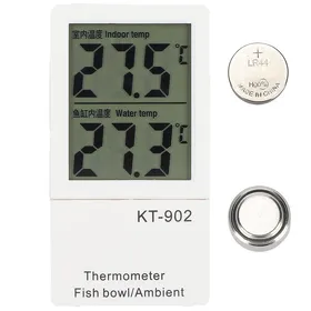 Meilleurs prix pour KT‑902 Thermomètre de Réservoir de Poissons Aquarium Double Affichage Numérique pour Incubateurs Tortues Reptiles