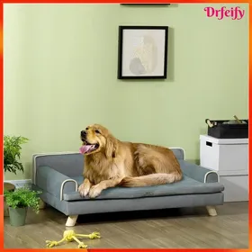 Meilleurs prix pour Lit canapé pour chiens et chats - AKOZON - 8505 - Gris - 100 x 62 x 32 cm - Coussin amovible mousse haute densité