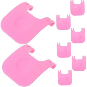 Comparer les prix de Lot De 8 Clips De Fixation pour Cage À Lapin en Plastique Rose en Polypropylène