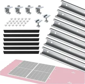 Meilleurs prix pour NuaSol Kit de montage sur toiture en tôle trapézoïdale pour 2 panneaux solaires