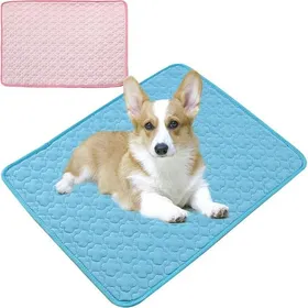 Meilleurs prix pour Tapis Rafraîchissant pour Chien & Chat – Sans Eau 50x40 cm – Bleu/Rose