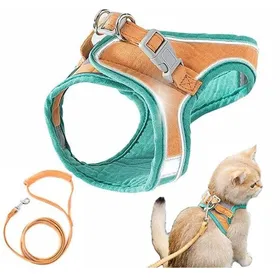 Comparer les prix de Harnais et laisse pour chat - MHY® - Veste de marche confortable - Anti-fuite - Bandes réfléchissantes