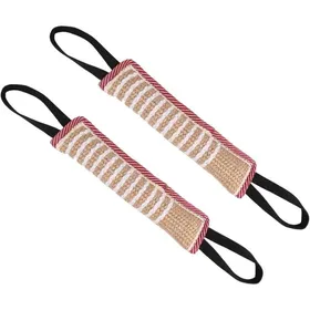Comparer les prix de Jouet à mordre pour chien taille M/L avec poignées – résistant idéal dressage et jeu interactif