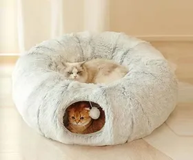 Meilleurs prix pour Panier rond chat - Refuge pour votre animal de compagne - Tunnel de jeu