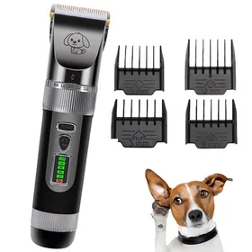 Meilleurs prix pour C Tondeuse pour animaux 1200 mAh silencieuse sans fil entièrement lavable pour petits et grands chiens chats et autres animaux