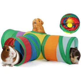 Meilleurs prix pour Tunnel de jeu pour animaux - Non spécifié - Cochon dInde - 3 Voies - Pliable - Sécurisé ACCESSOIRE DE CAGE