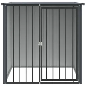Comparer les prix de Soldes d’automneNoir Abri chiens/animaux - Niche pour chien - avec toit noir 110x103x109cm acier galvanisé 7506282419077