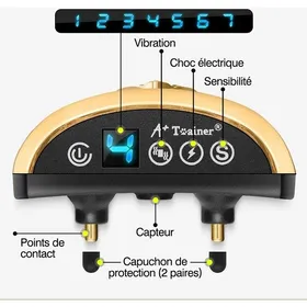 Comparer les prix de Collier Anti-Aboiement Électrique Rechargeable Chien - 7 Niveaux, 3 Modes (Vibration/Choc) - Étanche IP66 - Sangle 19-62cm (2020)