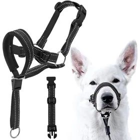 Comparer les prix de Harnais De Tête Licol Pour Chien Avec Sangle De Sécurité Harnais Anti-Traction Pour Chien Collier De Dressage Multicolore LONGE