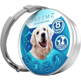 Comparer les prix de Collier Anti-Puces Chien 8 Mois 63cm 100% Naturel Réglable Imperméable Anti-Tiques