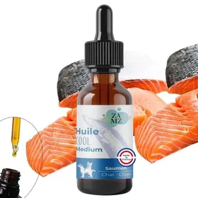 Meilleurs prix pour Huile COOL Medium - Au Saumon - Peur stress et timidité du chien/chat – Soin vétérinaire 100% naturel fabriqué en France - 5 ml
