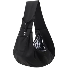 Meilleurs prix pour Harnais pour chien - Sac de transport réversible pour chiot avec poche de rangement harnais noir pour chien et chat