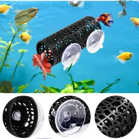 Comparer les prix de 2pcs Tunnel aquarium poisson - Résine durable Ventouses incluses - Betta et crevettes - Bleu marine