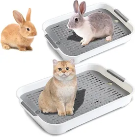 Comparer les prix de 2 Pièces Bac À Litière Pour Chat, Maison De Toilette Pour Chat, Compartiment Inférieur Amovible Pour Un Nettoyage Facile, Grande L