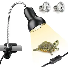 Comparer les prix de 25/50W Uva Uvb Reptile Heat Lamp With 2 Bulbs Basking Spot Hanging Lamp With Clip & Switch Pet Heating Lamp For Turtle Tank (E27