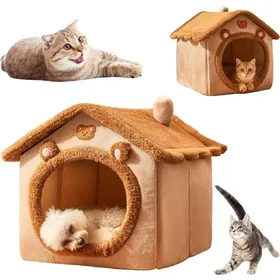 Comparer les prix de Maison pour chat - Lit pour chat - Lit grotte pour dormir - Lit pour petit chien - Tapis amovible - Abri pour chat - Chaton -