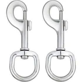 Meilleurs prix pour Lot de 2 mousquetons pivotants pour laisse de chien fermoir de laisse grand et robuste avec œillet pivotant 104 cm