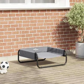 Comparer les prix de Automne/hiverLit pour Chien Gris clair s Tissu Oxford et Acier - HAuteur:24cm - Grande Taille &FR_754545