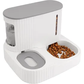 Meilleurs prix pour YSFMODE-Distributeur Croquettes & Eau Automatique À Gravité 2-En-1-Contenance 850 Ml-Gamelle ChatChatonsPetits & Grands ChiensC