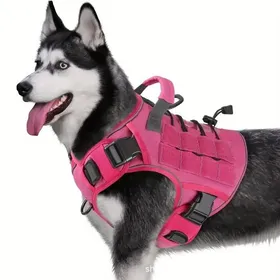 Comparer les prix de Harnais Chien tactique XJYDNCG Anti-tractionImperméablepour Chiens de Moyenne et Grande Taille - M - Rose