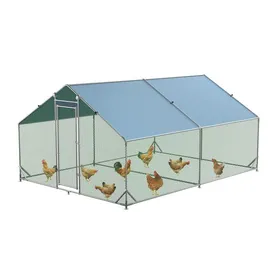 Comparer les prix de Grand enclos poulailler acier galvanisé 3 x 4 x 195 m bâche étanche anti-UV et structure triangulée pour extérieur