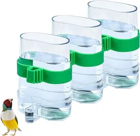 Comparer les prix de Distributeur d'eau et de nourriture pour oiseaux 3 pièces Distributeur d'eau pour mangeoire à oiseaux Distributeur automatique