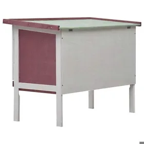Comparer les prix de Clapier dextérieur - WIENS - 1 niveau - Marron - 90x45x65 cm - Bois de sapin massif - Treillis métallique