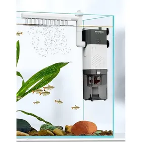 Comparer les prix de 4 en 1 Filtre pour Aquarium Filtre daquarium Multifonction Filtre Submersible Silencieux 6W débit 450L/H 8-17 gallons