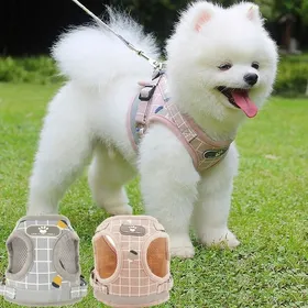 Comparer les prix de Willstar Pet Chest Harness Pet Harness with Leash Adjustable Vest Walking Chest Soft Breathable for Small Dogs-Gray-M