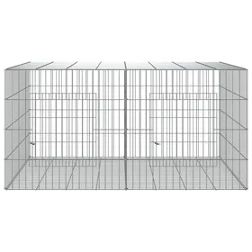 Comparer les prix de RemiseClapier - UU - Animaux - Cage à lapin 2 panneaux 110x79x54 cm Fer galvanisé JILIMAISON2025 8940857