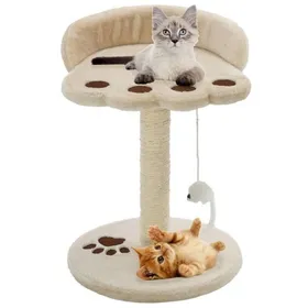 Meilleurs prix pour (Beige)Arbre à chat - SIGNOL - avec griffoir en sisal 40 cm Beige et Marron 576915