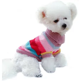 Comparer les prix de Manteau pour chien - Pull pour chien - Pull arc-en-ciel pour chiot - Pull tricoté pour petit chien - Pull pour chien - Pull en-M