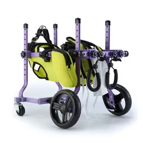 Meilleurs prix pour OMABETA Chariot de jambe arrière de chien Chariot de marche pour pattes arrière de chien extensible intégré 4 animalerie masque