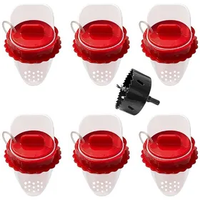 Comparer les prix de Mangeoire automatique étanche pour poules – Lot de 6 pièces – Anti-nuisible – Alimentation par gravité pour réduire le gaspillage
