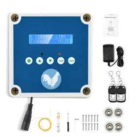 Comparer les prix de TTLIFE Porte de Poulailler Automatique,Ouvre-Porte de Poulailler avec minuterie Fonctionnement sur Batterie et sur Secteur