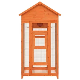 Comparer les prix de Volière pour Canaries Perroquet MVS - Maison à oiseaux marron 915x53x170 cm bois massif de pin - shop90588700