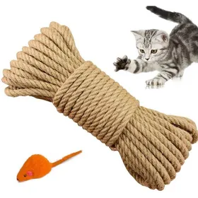 Meilleurs prix pour Corde de remplacement en sisal naturel de 6 mm accessoire idéal pour remplacer les poteaux darbre à chat jouet pour souris