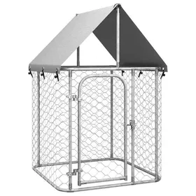 Comparer les prix de Automne/hiverChenil extérieur avec toit 100x100x150cm - HAuteur:150cm - Grande Taille &FR_435841