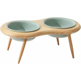 Meilleurs prix pour Gamelle en céramique pour chat - Unbrand - Design surélevé et incliné - 300 ml - Vert clair