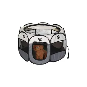 Comparer les prix de Parc pliable pour animaux de compagnie chiens et chats cage portable en tissu doux chiots niche usage intérieur extérieur gris