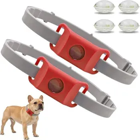 Comparer les prix de Collier antiparasitaire naturel pour chiens - Virex® - Ingrédients 100% naturels - Protection durable - rouge