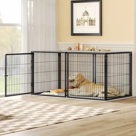 Meilleurs prix pour Cage modulaire pour chien - Dimensions 160x80x80 cm - Noir - Cadre métallique anti-rouille