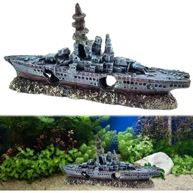 Meilleurs prix pour Décoration daquarium Épave de bateau pour aquarium Accessoire en résine dépave de bateau immergée