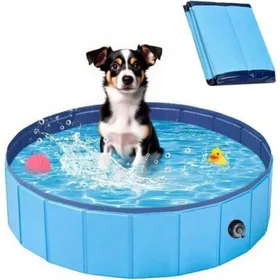 Comparer les prix de Piscine Pliable pour Chien et Enfant - LON® - PVC Épais Antidérapant - Ø80x20 cm - Résistante & Pliable